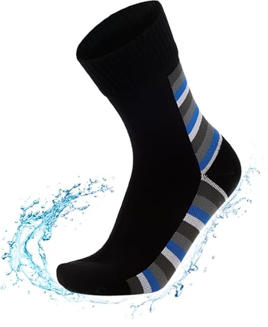 RANDY SUN Chaussettes en Hautes Imperméables pour Femmes Hommes Etanche Respirant Résistant au Froid,Sports de Plein air Nautiques vélo Randonnée Aviron Moto Chasse pêche ski,1 Paire XS