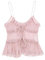 AYAZER 2023 neues Sommer-Damen-Top, modisch und sexy, durchscheinend, geschichtet, Pure Lust, Rosa, S