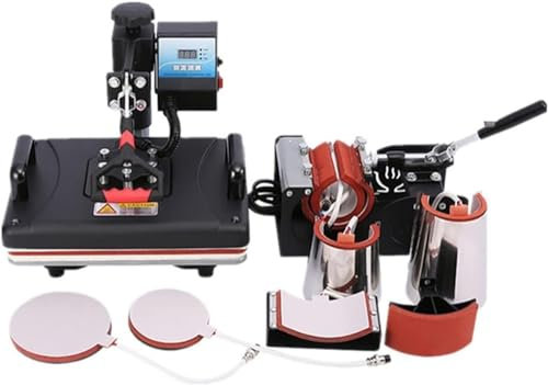Machine de Presse à Chaud, Machine de Presse à Chaud combinée 8 en 1, imprimante par Sublimation, Machine de Transfert de Chaleur for Casquettes, Tasses, Assiettes, t-Shirts, Bouteilles
