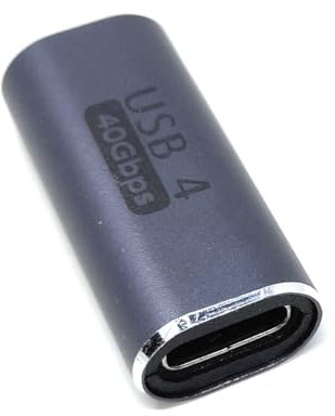 DRUT 1pcs USB4 40Gbps USB-C to USB-C Female to Female Coupler Adapter Sockets Ends, Gender Changer