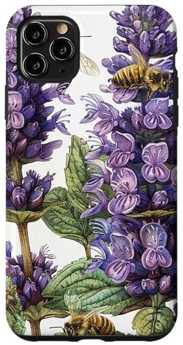 iPhone 11 Pro Max Anise Hyssop Flower Blooming With Bees Around Graphic Case