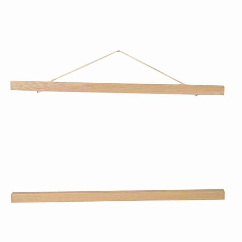 Zisemeil Tenugui - Asta magnetica per tappezzeria, moderna, con segatura, cornice per foto, poster fai da te, stampa artistica, in legno bianco (40 cm)