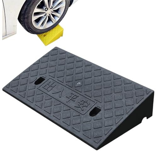 Caoutchouc De Trottoir, Rampe De Seuil pour Marche Hauteur 5-13 Cm, Rampe De Bordure pour Trottoirs, Voitures, Camions, Accès, Vélos, Motos, Chiens, Fauteuils Roulants (Noir, 50 * 27 * 5)