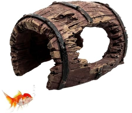 JUGUTA 3 Piezas De Decoración Para Acuario, Tronco De Árbol, Simulación De Musgo, Decoración De Acuario, Acuario, Cueva, Decoración, Tronco Hueco, Para Escondite De Reptiles O Peces Betta, Hábi