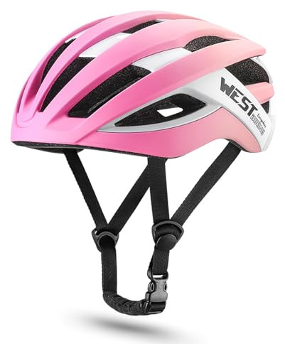 DGLDCSHUAI Casco da bici per adulti, leggero, regolabile, per uomini e donne, resistente alle cadute, comodo caschi da equitazione, per mountain bike e motociclista (rosa)