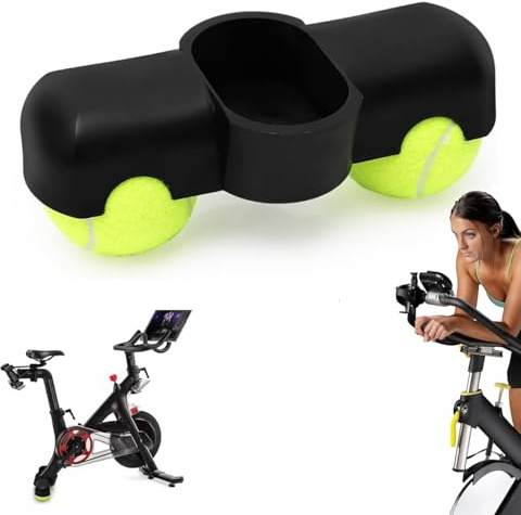 Rocker Plate Feet para Rodillo de Bicicleta, Pata Delantera con Adaptador Snap y 2 Pelotas de Tenis, Soporte Amortiguador para Entrenamiento de Ciclismo Indoor, Accesorio para Rodillo de Bicicleta