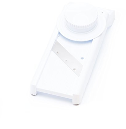 KitchenCraft Mandoline Gemüseschneider und -reibe mit 7 Schneideeinstellungen, Geschenkkarton, 6-teiliges Set, KitchenCraft 12 Monate Garantie 3 x 11 cm, Weiß