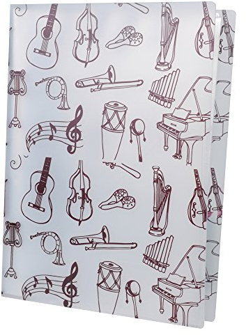 Punk - Carpeta archivadora tamaño A4 para informes, partituras y recortes, color Music Instrument White white