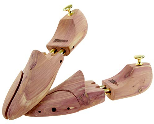 Sneakerprofi Schuhspanner aus Zedernholz Echtholz für Damen und Herren mit Doppelfeder Optimale Passform und Ventilation 1 Paar, Schuhspanner:38/39