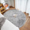 Ghouse Teppich Rund 120x120 cm Grau Flauschig Weich Wohnzimmer Schlafzimmer Dekoration rutschfest Kurzflor Teppich Waschbarer Carpet
