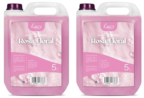 LUCCY Jabón de Manos Líquido Rosa 10 Litros | PH Neutro Hidrata y Protege tu Piel | Uso Profesional Dermatológicamente Testado