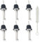 6 Pièce Bec Verseur Alcool Acier Inoxydable,Acier Inoxydable Bouchon Bouteille Réutilisable, Bec Conique avec Capuchons Anti-Poussière et Brosse de Nettoyage,pour les Cocktails, Fêtes et Bars