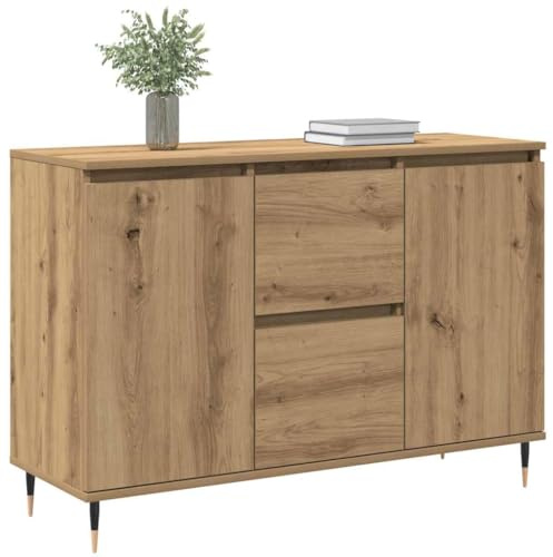 vidaXL Aparador con cajón Roble Artesanal 101,5 x 35 x 70 cm, Alacena Moderna, Mueble Rectangular, Unidad de Almacenamiento Resistente, diseño Minimalista para Comedor, Espacio Funcional
