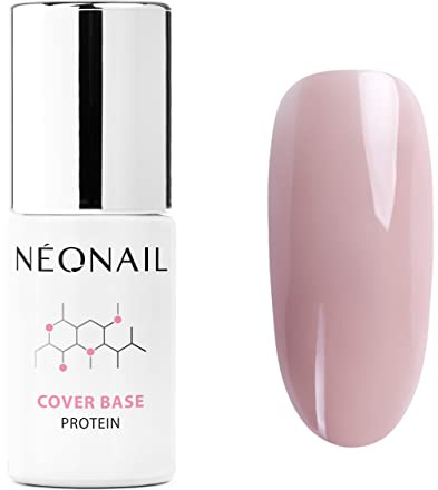 NÉONAIL Vernis Semi Permanent Base Coat 7,2 ml - Vernis Gel UV Semi Permanent - Cover Base Protein Soft Nude - Vernis à Ongles - Gel Polish - Gel UV - Nail Art