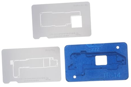 KONTONTY Professional Middle Layer PCB Reballing Platform with Tin Planting Steel Mesh High-Precision Soldering Stencil for Mobile Phone Motherboard Repair Compatible with iPhone Plus Pro