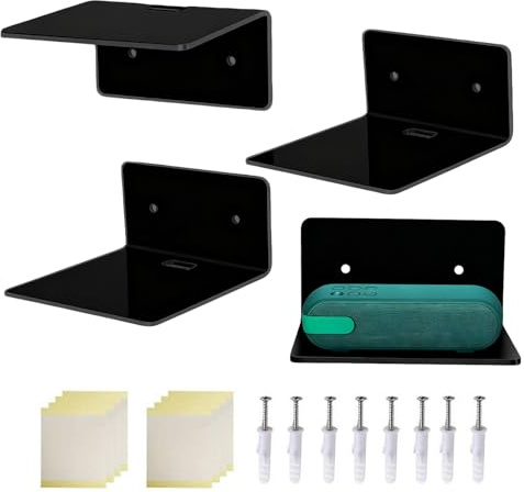 Mensole da parete trasparenti, organizer decorativo, 10,2 cm, per bagno, soggiorno, bagno, album, cucina, libreria, camera da letto, posto di lavoro