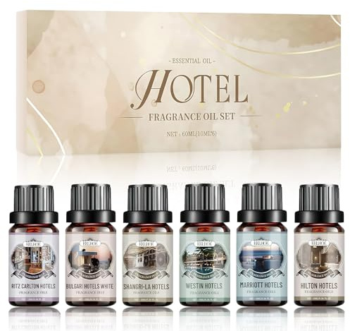 SilverChry Kit Huiles Essentielles,6X10ml,Parfum de Qualité Supérieure, Convient aux Diffuseurs et Peut Également Être Utilisé pour Fabriquer des Bougies Parfumées et des Savons Artisanaux