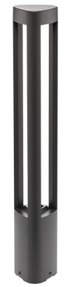 Lucande LED LED-utomhuslampa 'Pirron' (modern) i Svart av aluminium/grå zink (90 lamor, glödlampor ingår) - Väglampa, pollare, vägbelysning, sockellampa