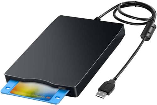 Lettore di Floppy Disk Esterno USB 3,5 1,44 MB FDD Portatile per PC Windows/XP/7/8/10/11 Plug and Play