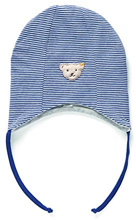 Steiff Baby - Jungen Mütze , Blau (PATRIOT BLUE 6033) , 41 (Herstellergröße:41)