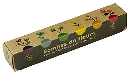 Resetea | Pack de 6 bombes à graines de fleurs, Rouges