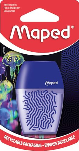 Maped Temperamatite Shaker Deepsea Paradise Per Matite Sottili Con Serbatoio Per Affilatura Blu