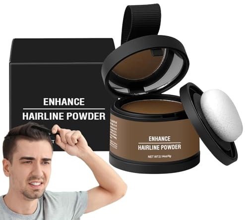 Polvo Línea Capilar, Polvo Para Textura Cabello, Polvo Sombra Cabello Cubrir Raíces Con Aplicador, Herramienta Sombreado Corrector Cabello Impermeable Para Cobertura Canas, Cabello Fino Y Adelgazado