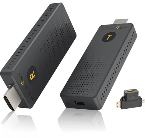 FAIRBEE Émetteur et récepteur HDMI sans fil, kit d'extension HDMI sans fil Full HD 1080P Plug and Play, émetteur et récepteur HDMI sans fil, signal stable, transmission de 30 m de long, faible latence