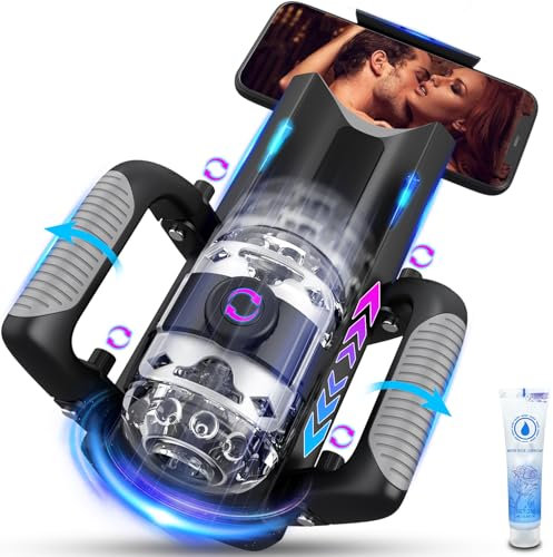 Masturbatore Uomo Masturbatore Automatico Sex Toys Uomo - Masturvatore per Uomo Sex Toy con Supporto per Telefono e Maniglia Pieghevole Distanza di Spinta di 12 cm Masturbtore per Pene Sexytoysys Uomo