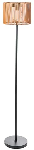 Beliani LED Solar Garten Outdoor Stehlampe braun 119 cm hoch modern Außenleuchte Luena