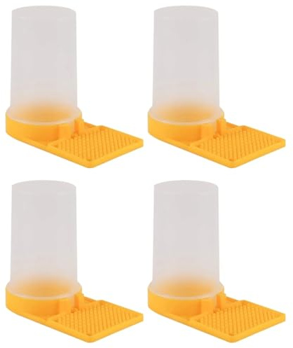 Hipzeepo Bee Feeder Drinking Water Waterer Beekeeping 4pc Feeders Watering Bees Tools Supplies Feeding Bee Drinker Tools