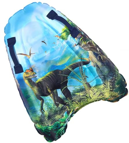 Tavoletta Nuoto, Shyllin 75 * 54.5 CM Tavola da Nuoto Gonfiabile Mare con Maniglia, Body Board Gonfiabile, Materassino Mare, Vacanze all'insegna del Surf (Dinosauri)