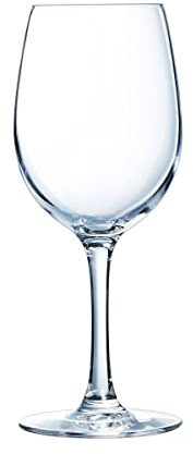 Chef&Sommelier - Lot de 6 Verres à Pied Cabernet Tulipe en Cristallin - Verres de Dégustation Sobres et Élégants - Résistance Hors Norme - Transparence Absolue - Verres à Vins et Portos de 25 cl