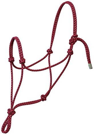 Silvertip Weaver Leather No. 95 Rope Halter Black/Gray/Red, Large, (35-9506-W32)