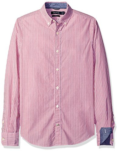 Nautica W71600 - Camisa Casual para Hombre, Talla XL Cherry Red