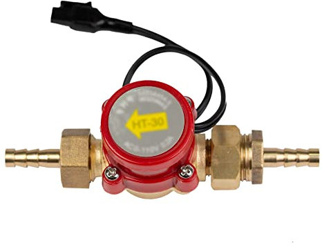 Cloudray Water Flow Sensor flow Switch Interruptor de flujo del sensor de flujo de agua HT-30 para el tubo láser de CO2 de protección de grabador（Calibre: 8 mm）