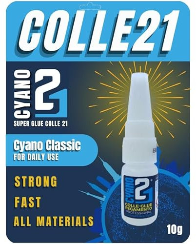 Colle21 Super Glue Cyanoacrylate 10g – Colle Ultra Puissante Polyvalente Modélisme, Bricolage et Réparation – Séchage Rapide et Transparente - Pour le Métal, Bois, Plastique, Résiste Haute Température