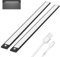 Klighten 2 Stück Schrankleuchten mit Bewegungsmelder, 60cm LED Sensor Licht mit 113 LED, USB Wiederaufladbar Batterie Nachtlicht Schranklicht für Küche, Auto/ON/OFF, Kaltes Weiß, Schwarz
