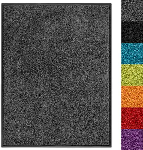 Alfombra de entrada Use&Wash - Felpudo para la puerta alfombra de limpieza a fondo pisa-puerta - alfombra de piso alfombra - para pasillo entrada área de entrada - antideslizante y lavable - en muchos