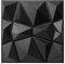 Art3d 33 Stück 3D Wandpaneele Diamant 30 x 30 cm matt schwarz, Hochsteifes PVC, Dauerhaft, Nicht Verformbar, Wasserfest, Hitzebeständig, Geruchsneutral