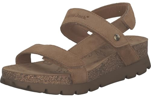 Panama Jack Sandalias planas Selma para mujer, Cuero B10, 40 EU