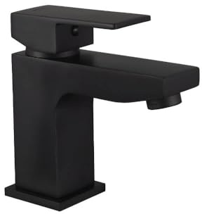 Home Deluxe - Design Standarmatur - AQUATIC Schwarz - Höhe: 112 cm, inkl. Handbrause I freistehende Armatur Wannenbrause Wanneneinlass