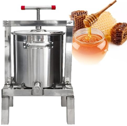 Edelstahl Hydropresse Apfelweinpresse, Obstweinpresse Edelstahl Apfelwein Handfasspresse Zur Saftgewinnung FüR Wein/Honig/Karotte/Betriebsmittel Und AusrüStung