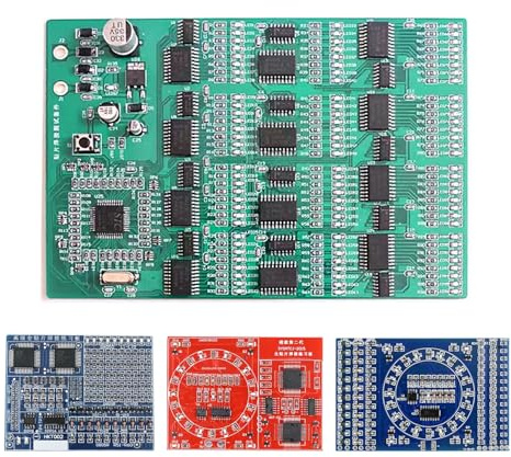DIDODI Kit de pratique de soudage, kit électronique bricolage 4 en 1 SMD et SMT, table d'entraînement pour débutants, amateurs et étudiants, parfait pour apprendre les techniques de soudage à montage