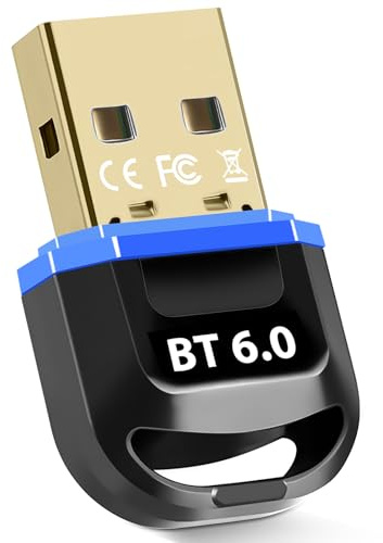 Adaptador Bluetooth 6.0 para PC, adaptador USB Bluetooth para escritorio, portátil, PC, auriculares, teclado, ratón, estéreo Bluatooth, con Windows 11/10/8.1