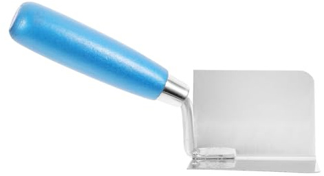 SOPOTUTU Cazzuola Angolare in Acciaio Inossidabile con Impugnatura Ergonomica Blu per Interni ed Esterni Spatola per Stucco e Intonaco Strumento Resistente per Finitura e Raschiatura Muro
