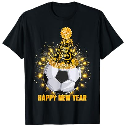 Happy New Year 2026 Fußball Party Hut Silvester Party Herren T-Shirt