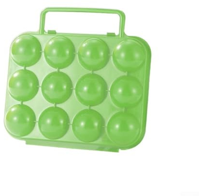 Zilimontt Boîte de rangement à œufs à 12 compartiments pour camping, pique-nique et utilisation en extérieur – Pour transport durable en plastique ABS avec couvercle verrouillable et poignée – Design