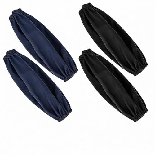 Manchons de Protection imperméables et Anti-Huile pour Avant-Bras 36 cm avec Bande élastique – protège-Manches pour Cuisine Jardinage Nettoyage Barbecue et Travail Quotidien Lot de 2 Paires Noir