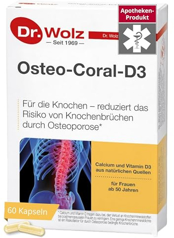 Dr. Wolz Osteo-Coral-D3 für die Knochen Kapseln, 60 St. Kapseln